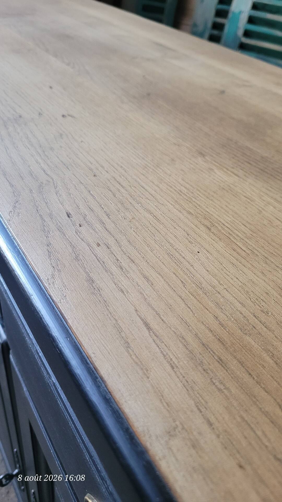 Large wooden and black sideboard