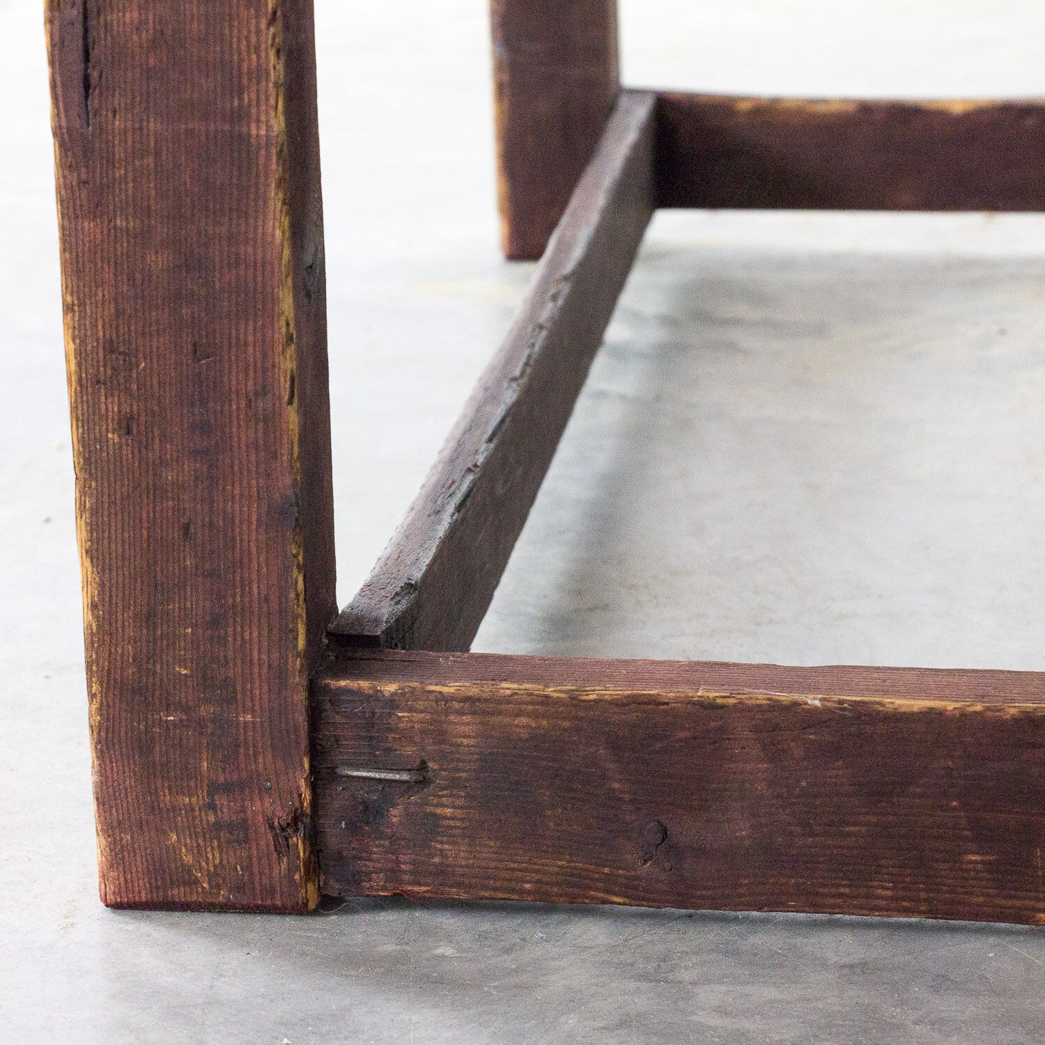 Vintage wooden table factory desk