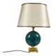 Table lamp Maison Le Dauphin in brass and green malachite imitation, 1980.