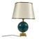 Table lamp Maison Le Dauphin in brass and green malachite imitation, 1980.
