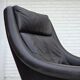 1960s, Danish highback swivel armchair by Aage Christensen, leather.