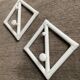 Pair of vintage rattan coat racks