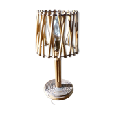 Lampe de table en rotin et osier