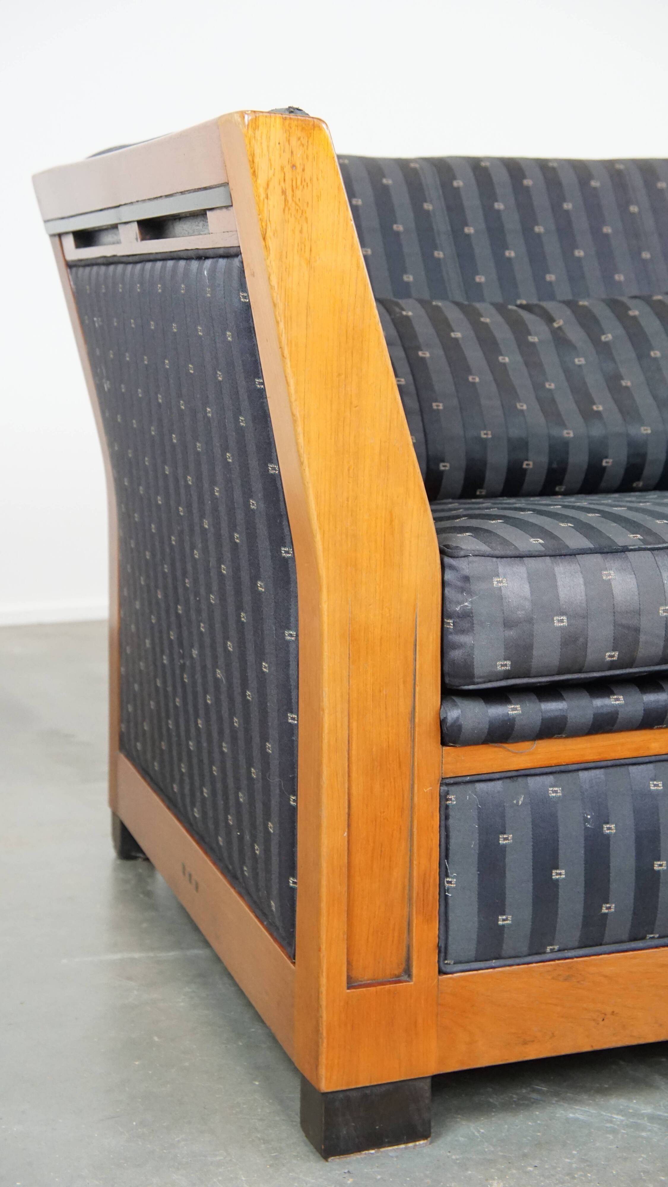 Schuitema Art Deco design 2.5 seater sofa with fabric upholstery
