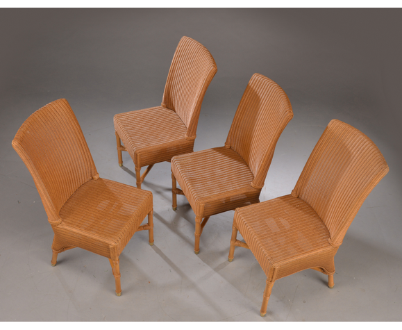 4 chairs by Vincent Sheppard. Lloyd Loom circa 1990