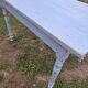 Old patinated blue bistro farmhouse table - 1.2m