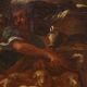 Peinture italienne antique du XVIIIe siècle, paysage avec scène pastorale