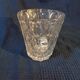 Glass ice bucket press vintage mold old diamond cut 1900