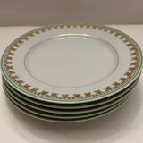 5 assiettes à dessert en porcelaine
