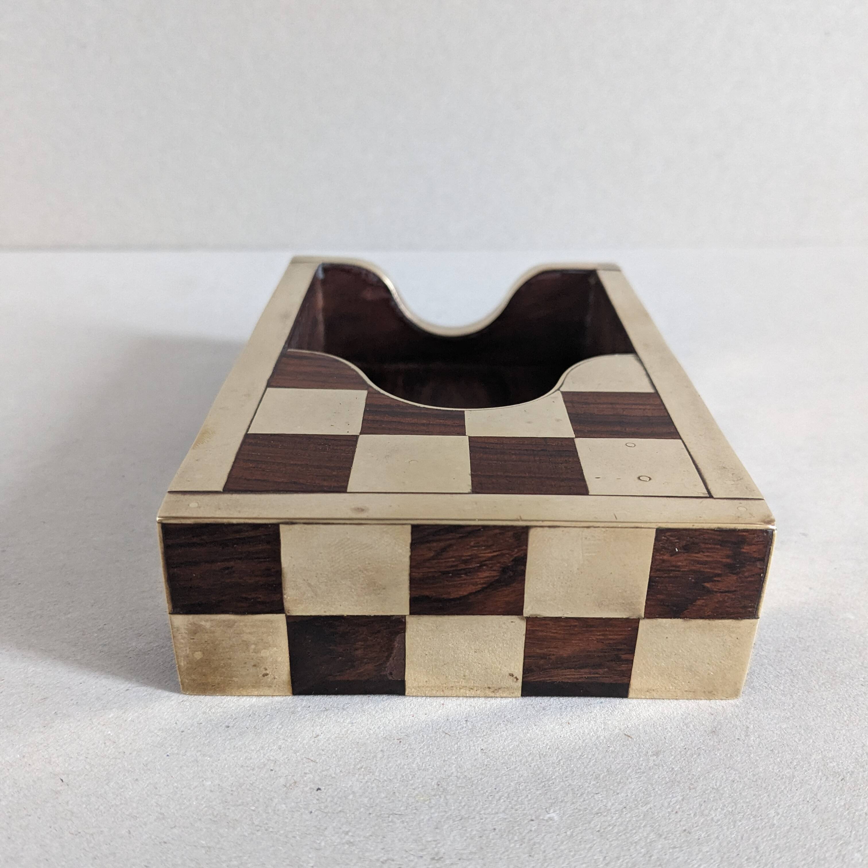 Art Deco box, rosewood and brass