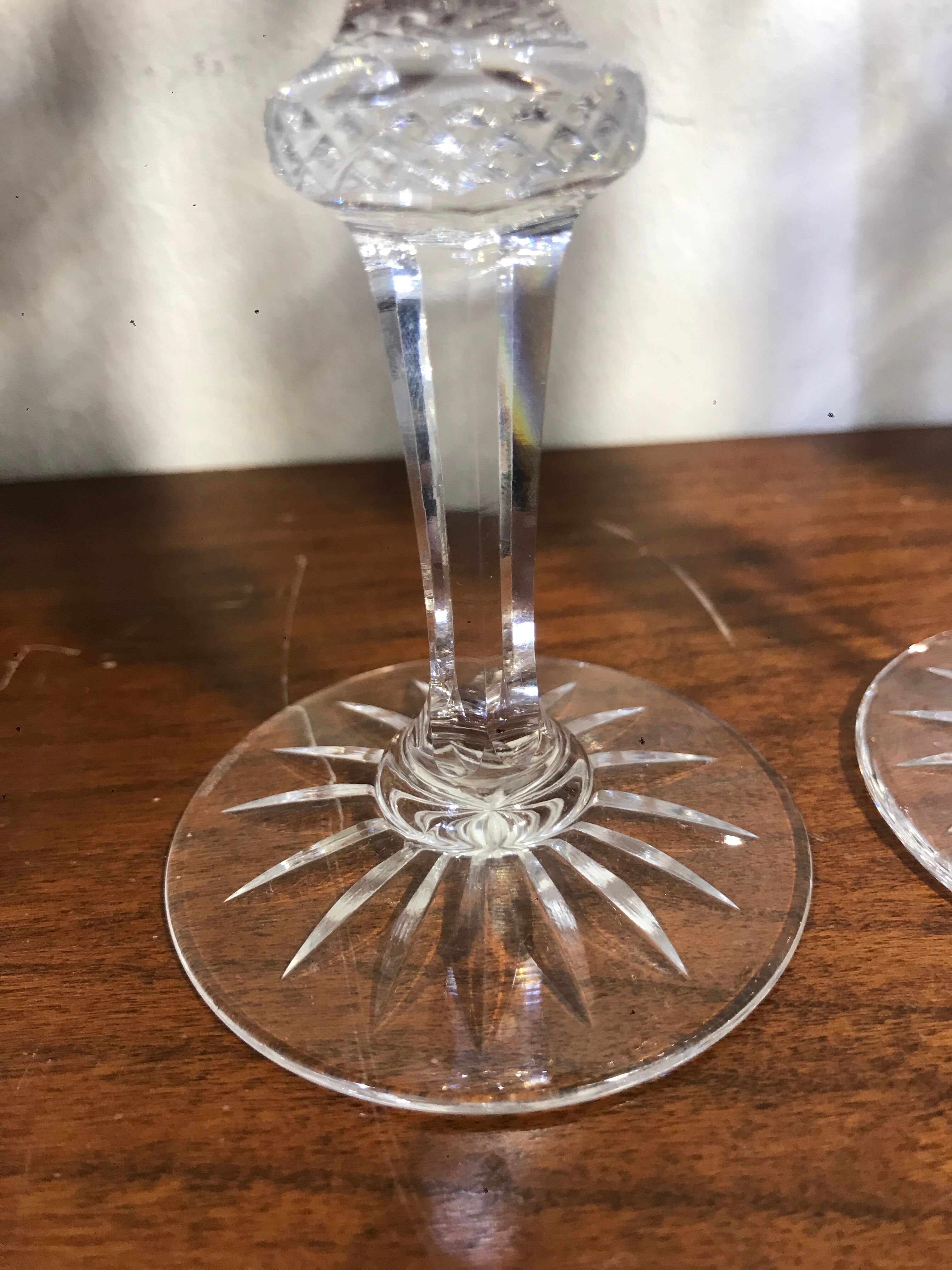 Set de 4 flûtes à champagne cristal de Lorraine style Saint Louis