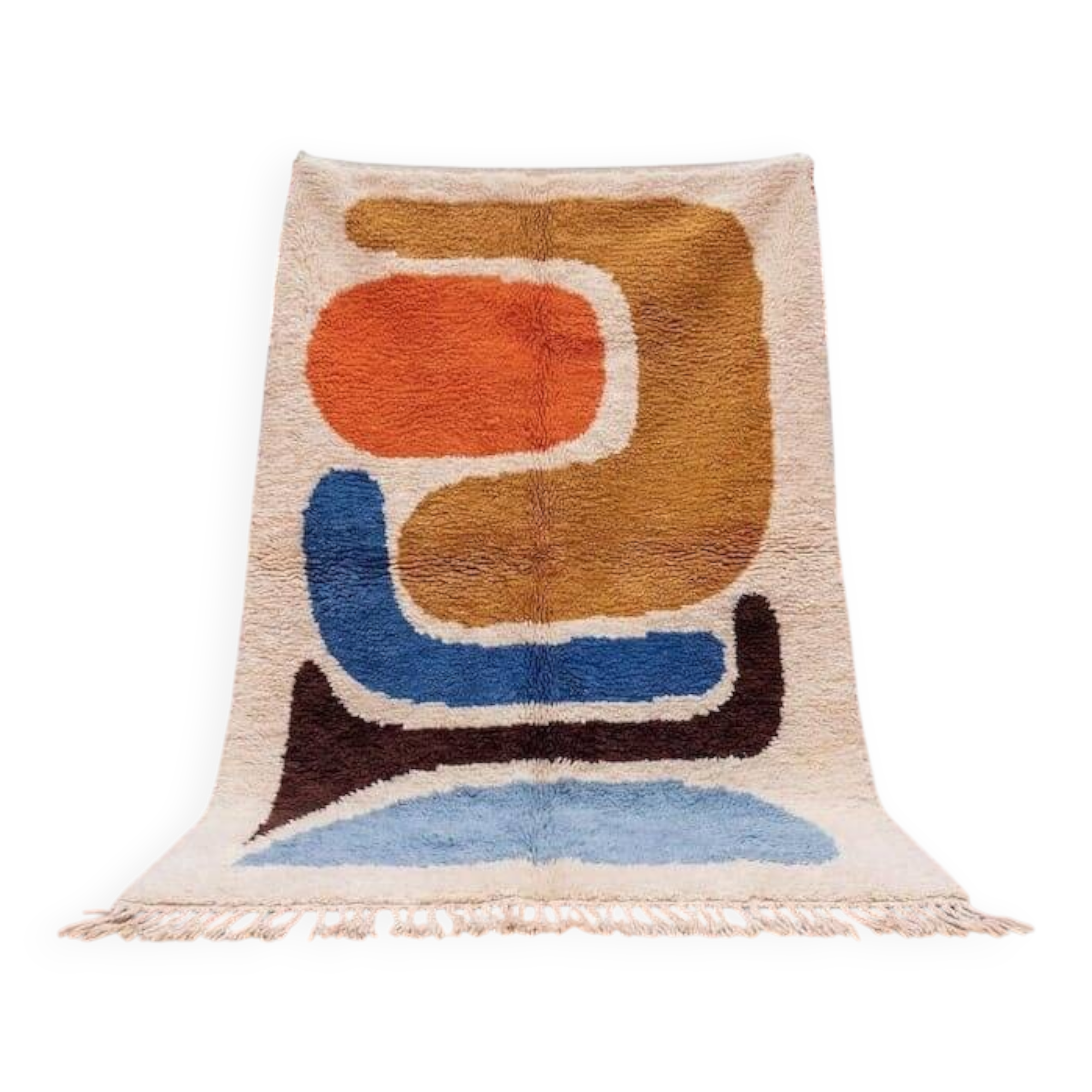 Large natural wool rug 200x300 cm