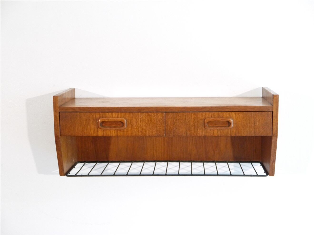 Wall bedside or vintage Scandinavian teak floor 1960