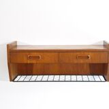 Wall bedside or vintage Scandinavian teak floor 1960