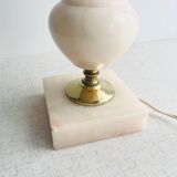 Alabaster and opaline lamp