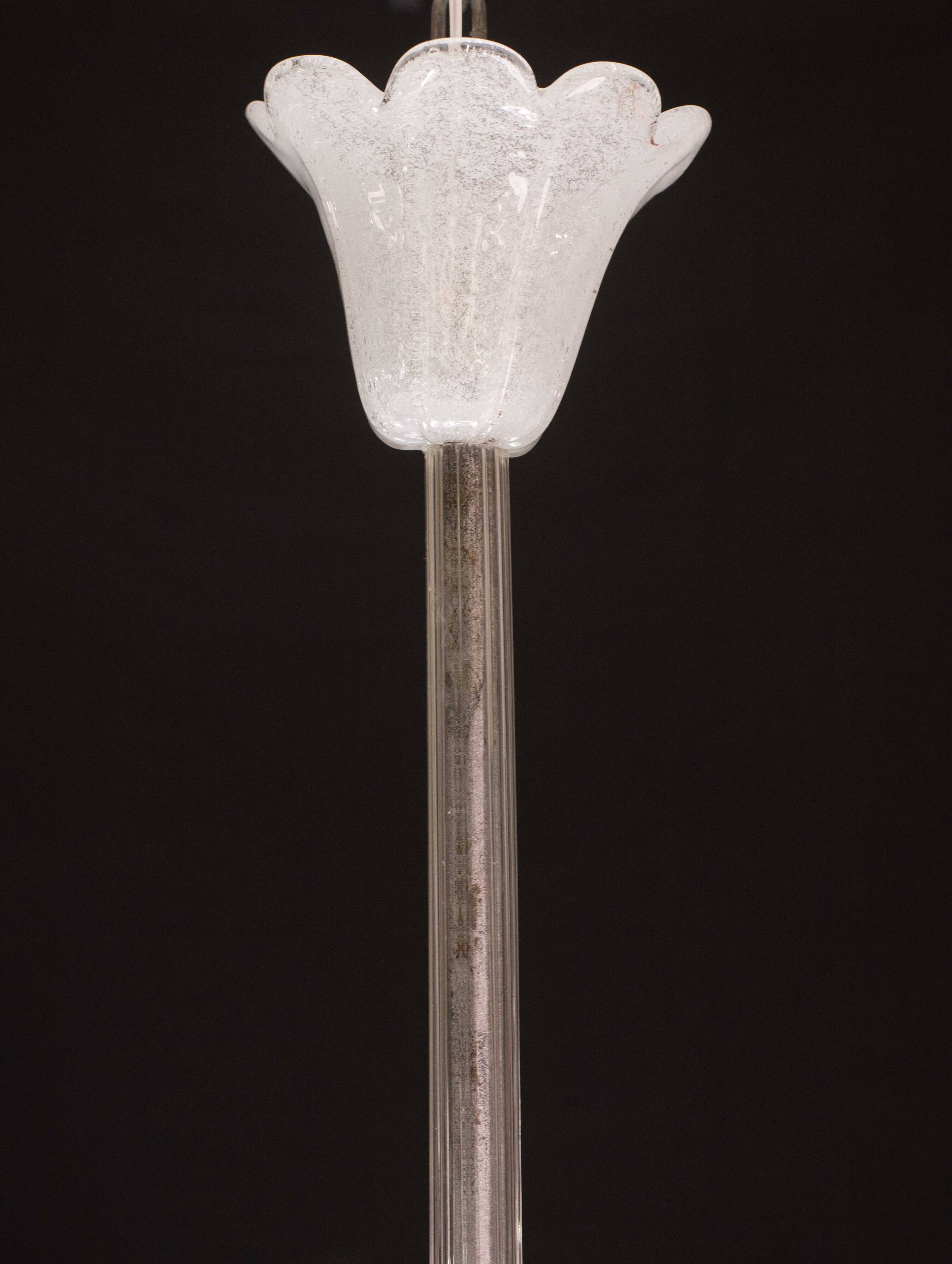 Mid-Century Murano Pulegoso Glass Lantern by Seguso, 1950s