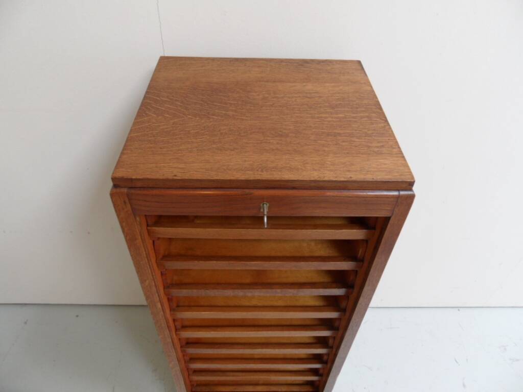 Vintage filing cabinet with roller shutter