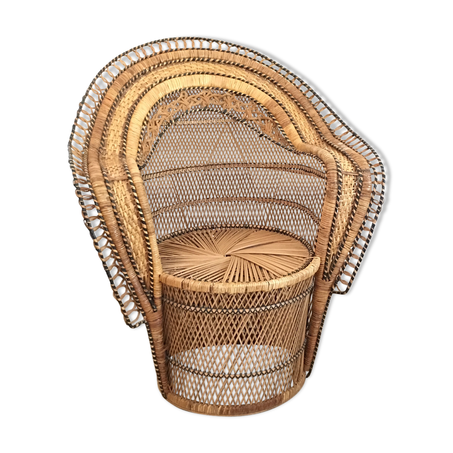 Emmanuelle low armchair Wicker