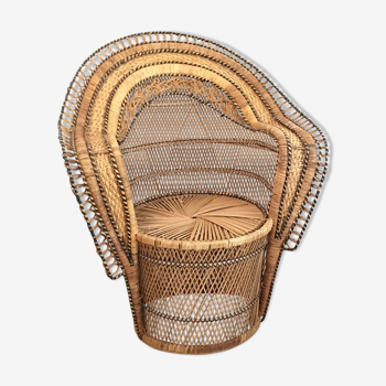 Emmanuelle low armchair Wicker