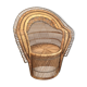 Emmanuelle low armchair Wicker