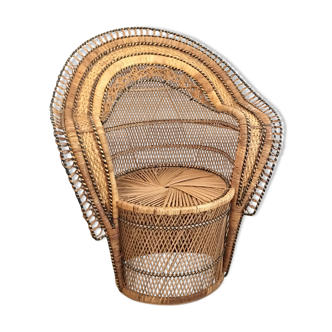 Emmanuelle low armchair Wicker