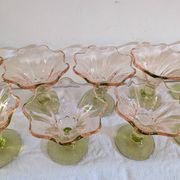11 coupes La Rochère bicolores, années 1960-70