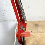 Vintage Italian Red Architect Table Lamp, 1970s