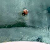 Mid-century green mirror from 50s