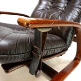 Westnofa The Panter leather lounge chair by Arnt Lande, 1970