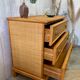 Commode en rotin vintage