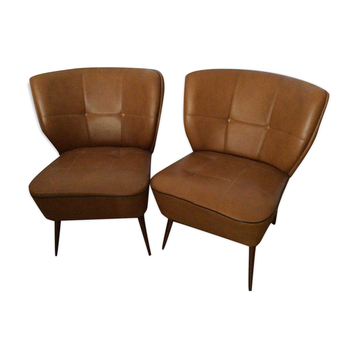 Paire de fauteuils vintage cocktail