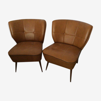 Pair of vintage cocktail armchairs