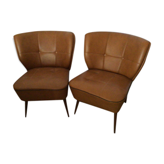 Paire de fauteuils vintage cocktail