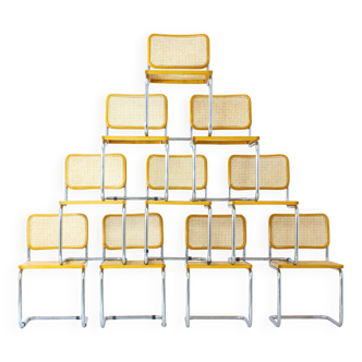 Set of 10 Breuer s32 chair, Italy 1970s