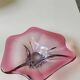 Vide poche forme florale libre. Aux tons roses. Style Murano. Diam 24 cm