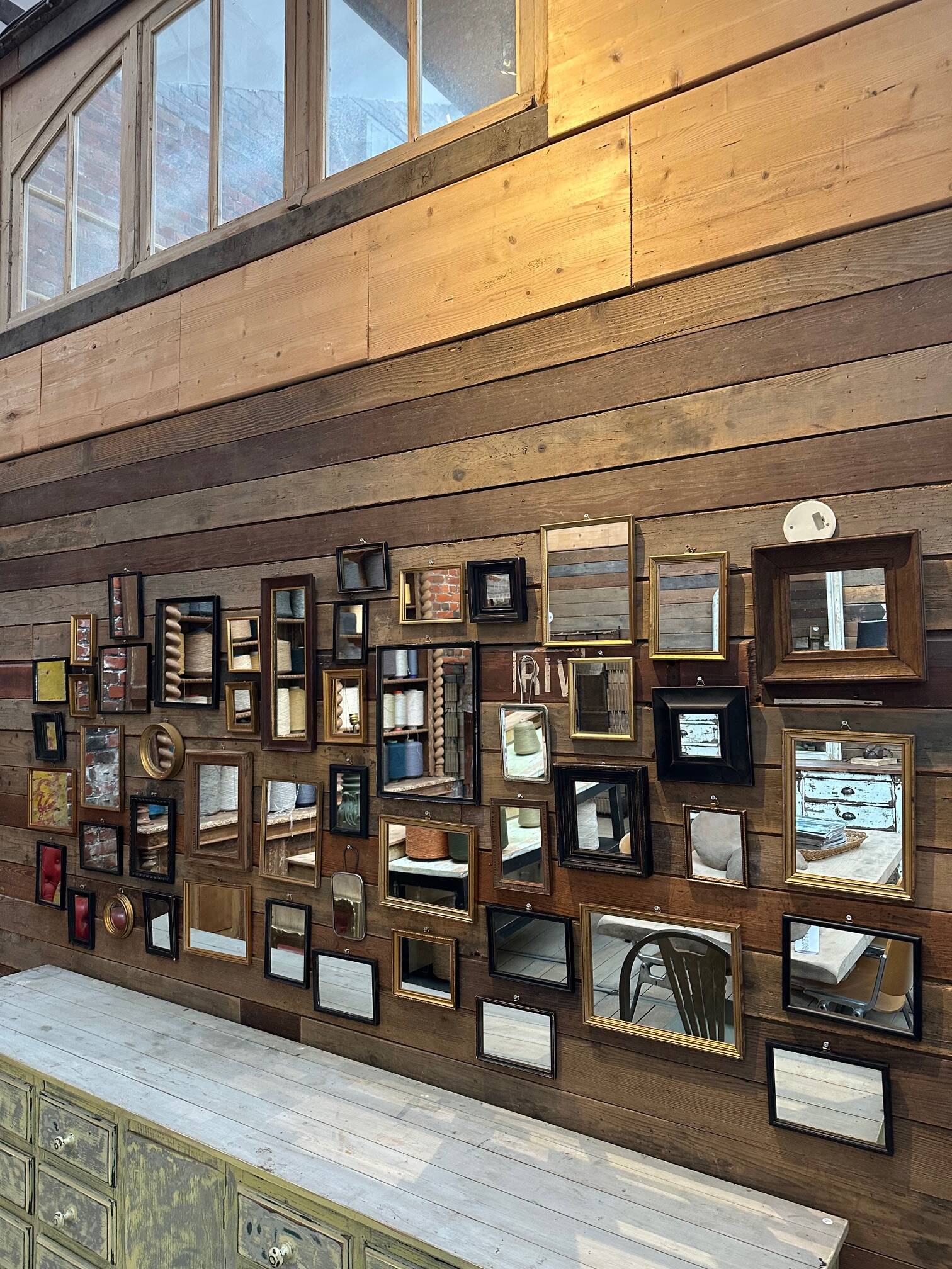 Set of 49 antique mirrors