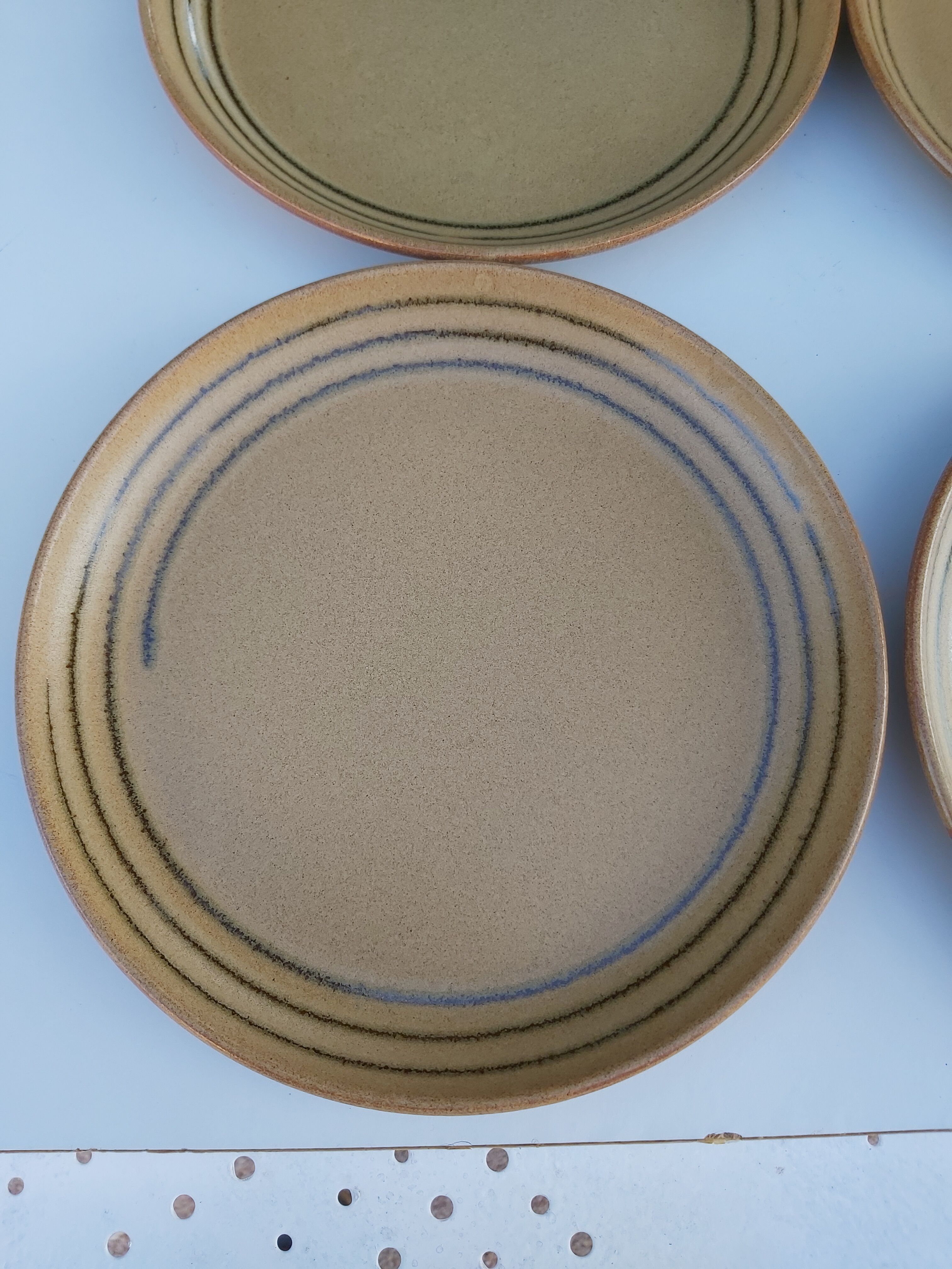 4 flat plates Sarreguemines in sandstone