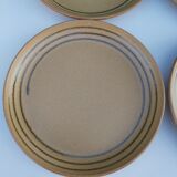 Set de 4 assiettes plates Sarreguemines en grès