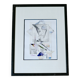 Tableau années 80 / collages de papier dessinés encadré