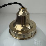 Vintage 23 cm XL opaline pendant light