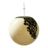 Vintage Globe Chandelier in Glass with Animal Print attributed to Angelo Brotto for Esperia, 1960s