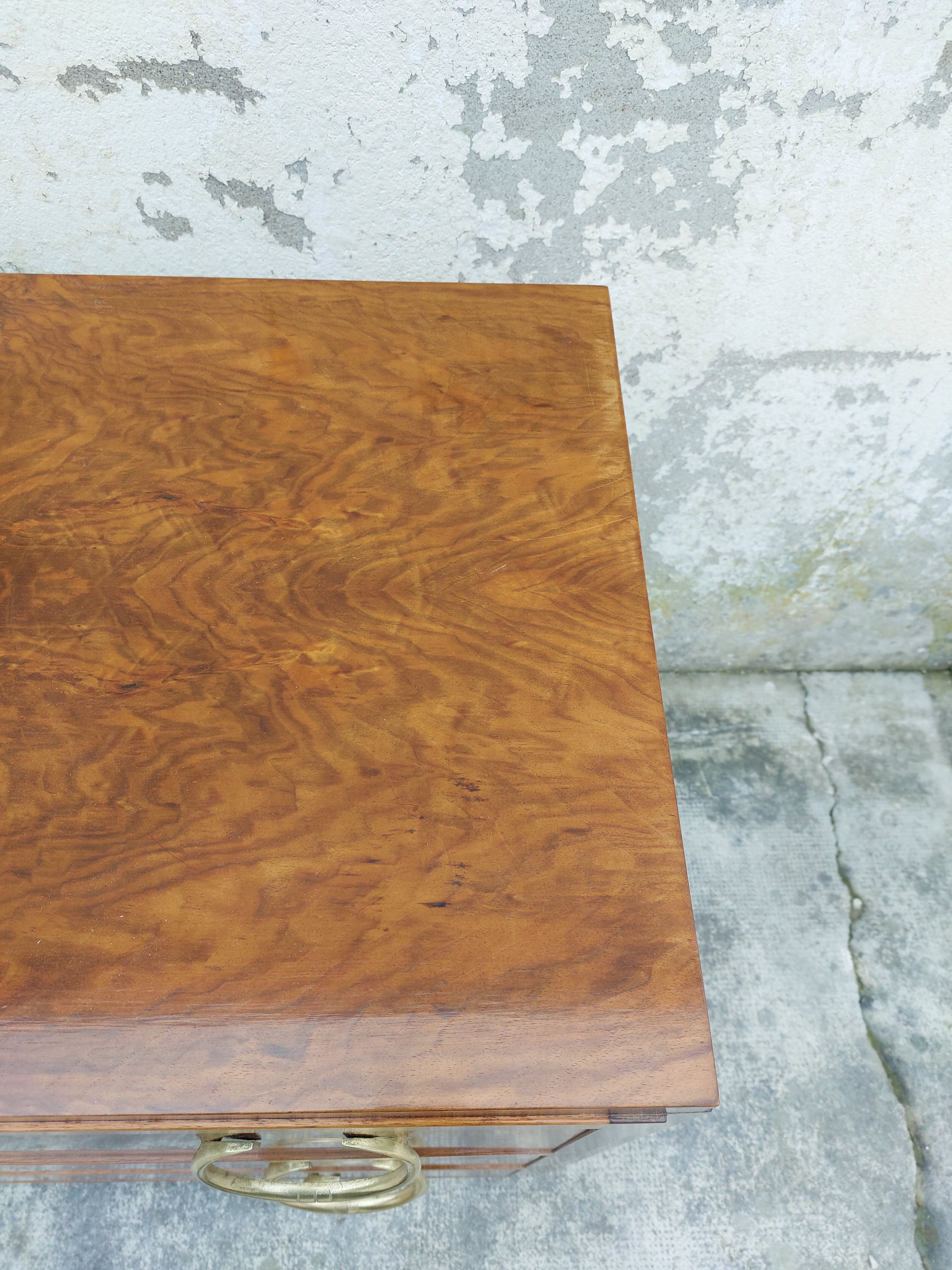 Art Deco period chest of drawers in walnut 1930