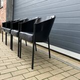 4x Original labeled Black Costes dining chairs by Philippe Starck