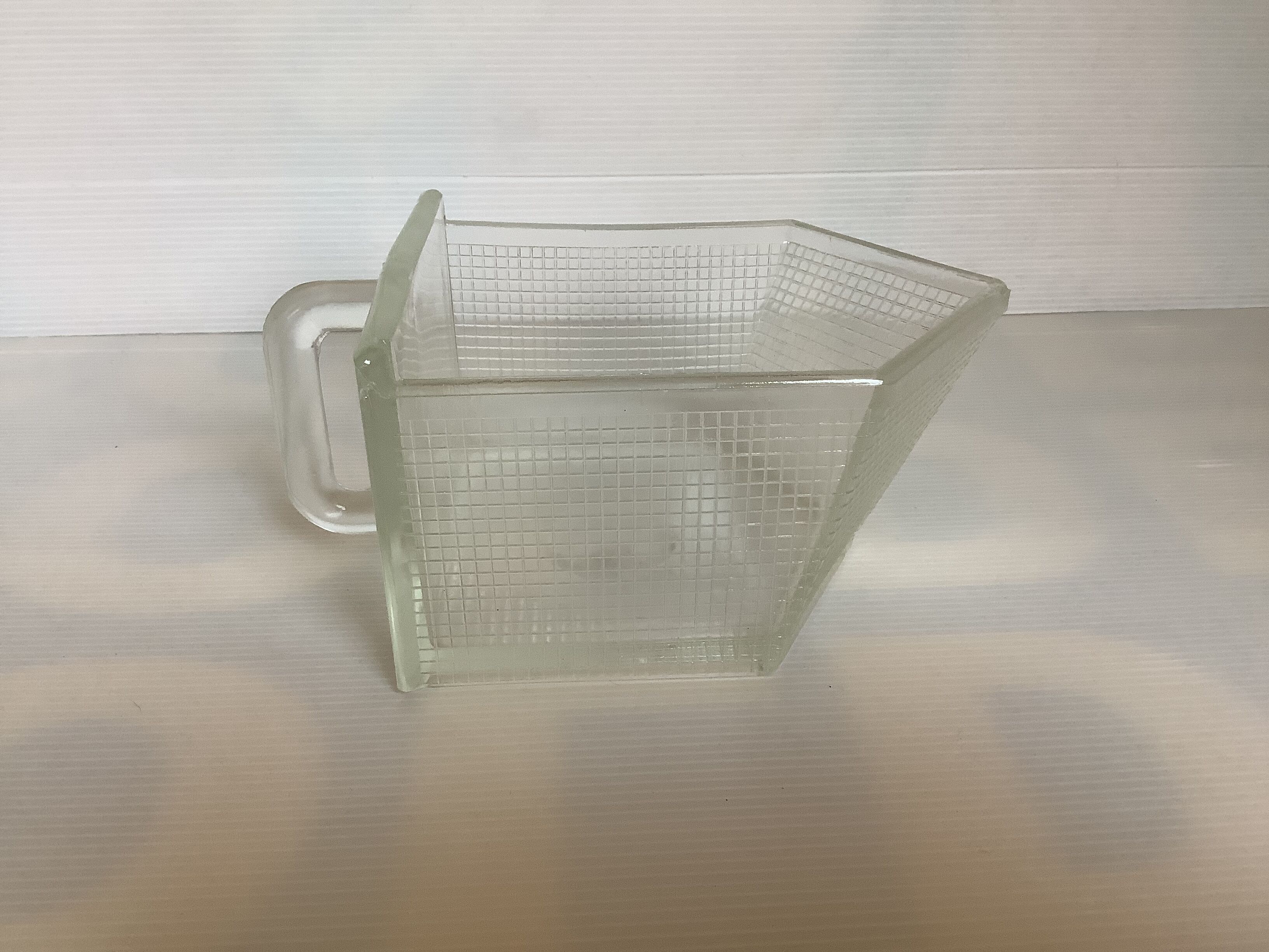 Old thick glass drawer tray