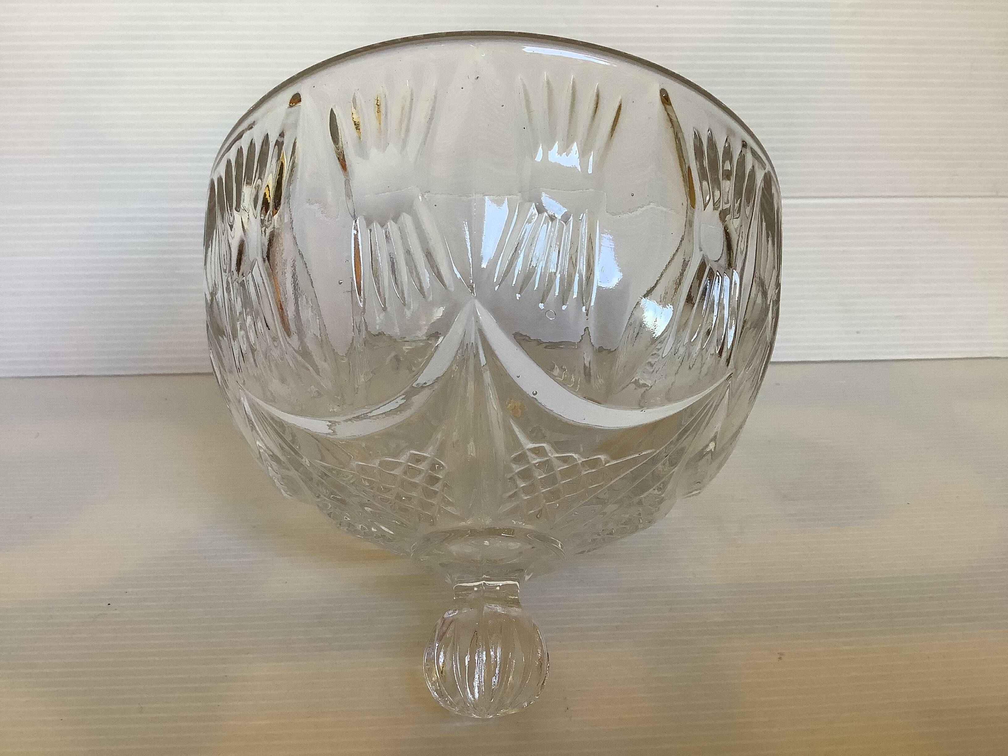 Old thick moulded glass bell