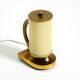 Rare and beautiful 1940s brass table lamp with opal glass shade