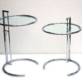 Eileen Gray 1980s adjustable side tables