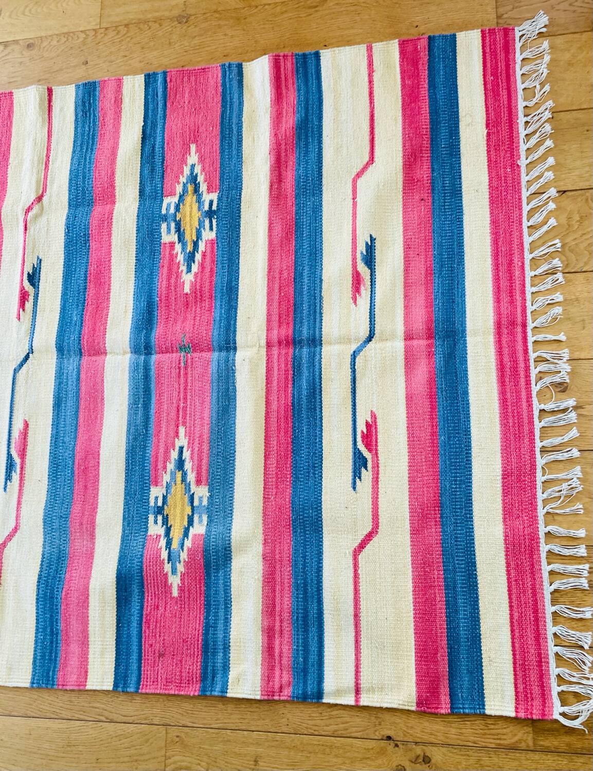 Kelim Collection cotton rug made in India, 20th century