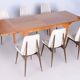 Art Deco Oak & Spruce Folding Table attributed to J. Leleu, France, 1920s