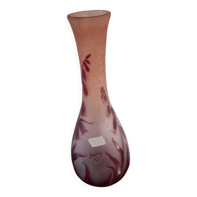 vase en pâte de verre série rubis signé LEGRAS